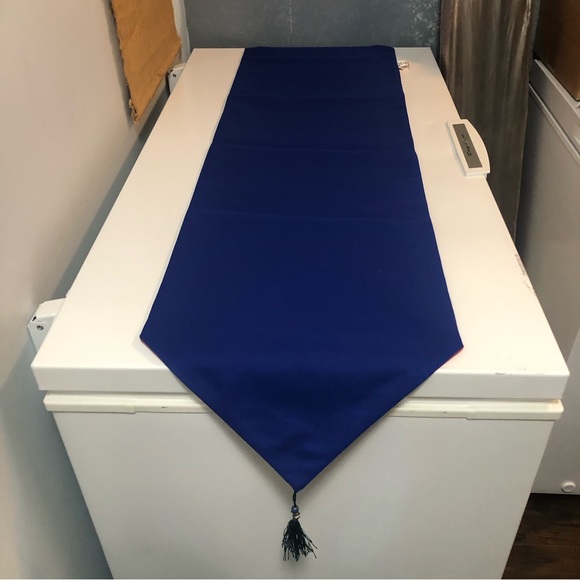 Bakhe Persian Velvet Table Linen Set Table Runner Circle Tablecloth Red Blue - Picture 13 of 14